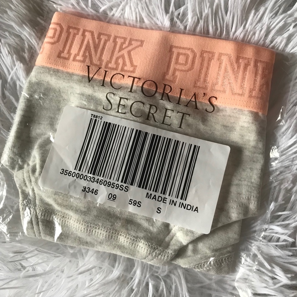 “PINK” grey/pink panty. S.